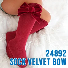 socks velvet bows