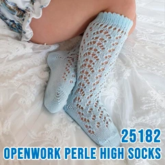 openwork perle high socks