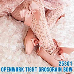 openwork tight grosgrain bow