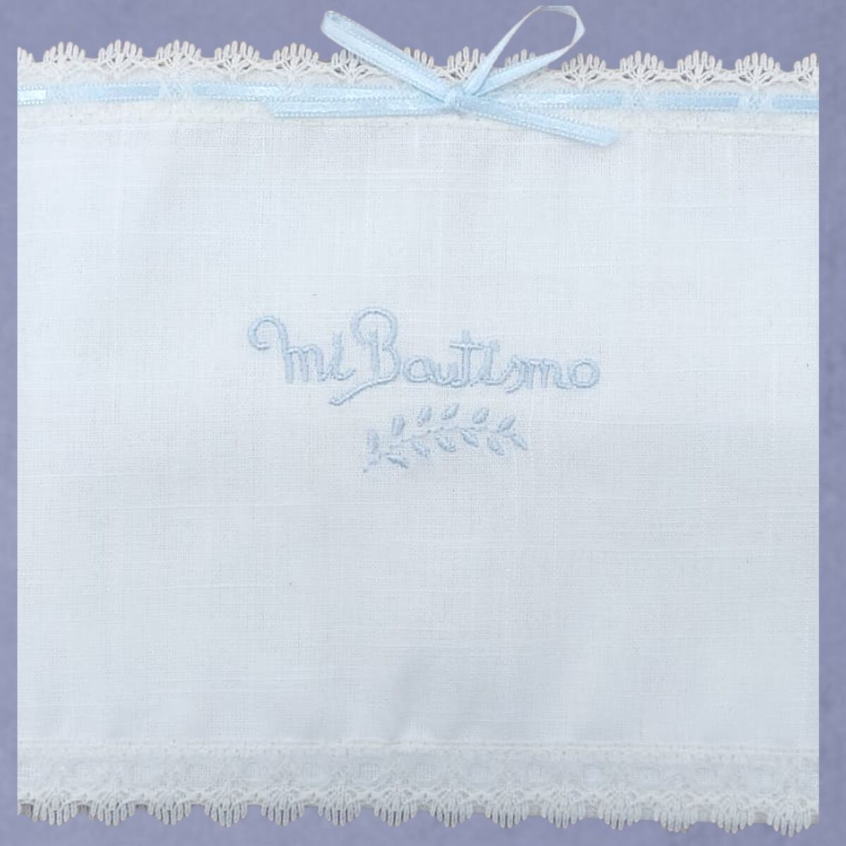 copy of BAPTISMAL HEADSCARF WITH LACE MISHA BABY - 3