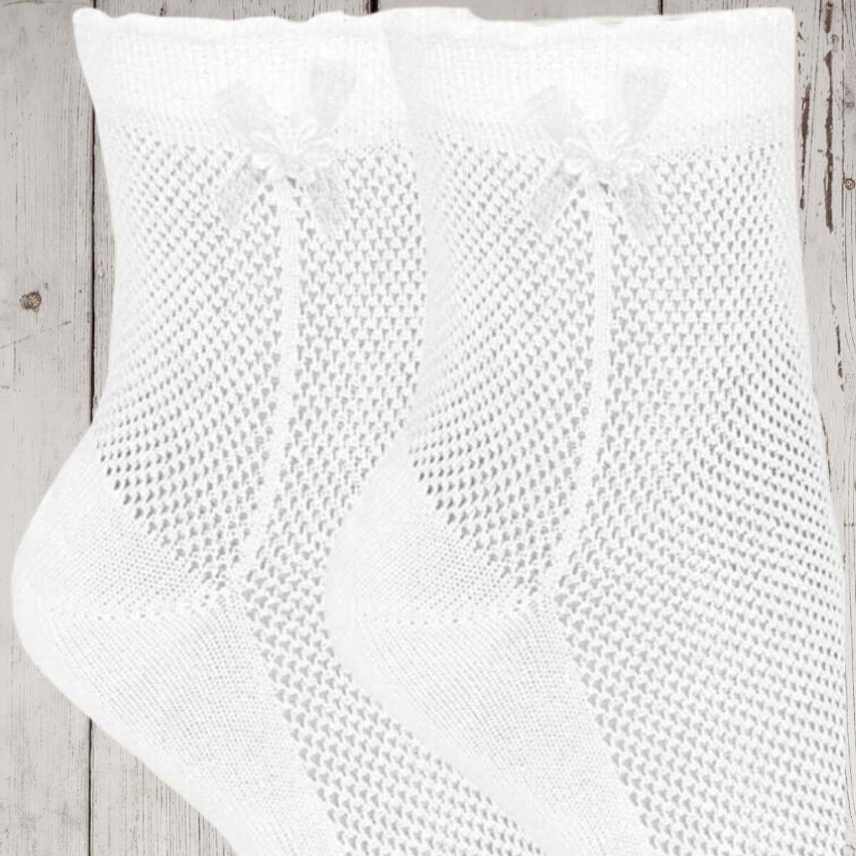 CEREMONY MICRONET SOCKS WITH BOW  - 3