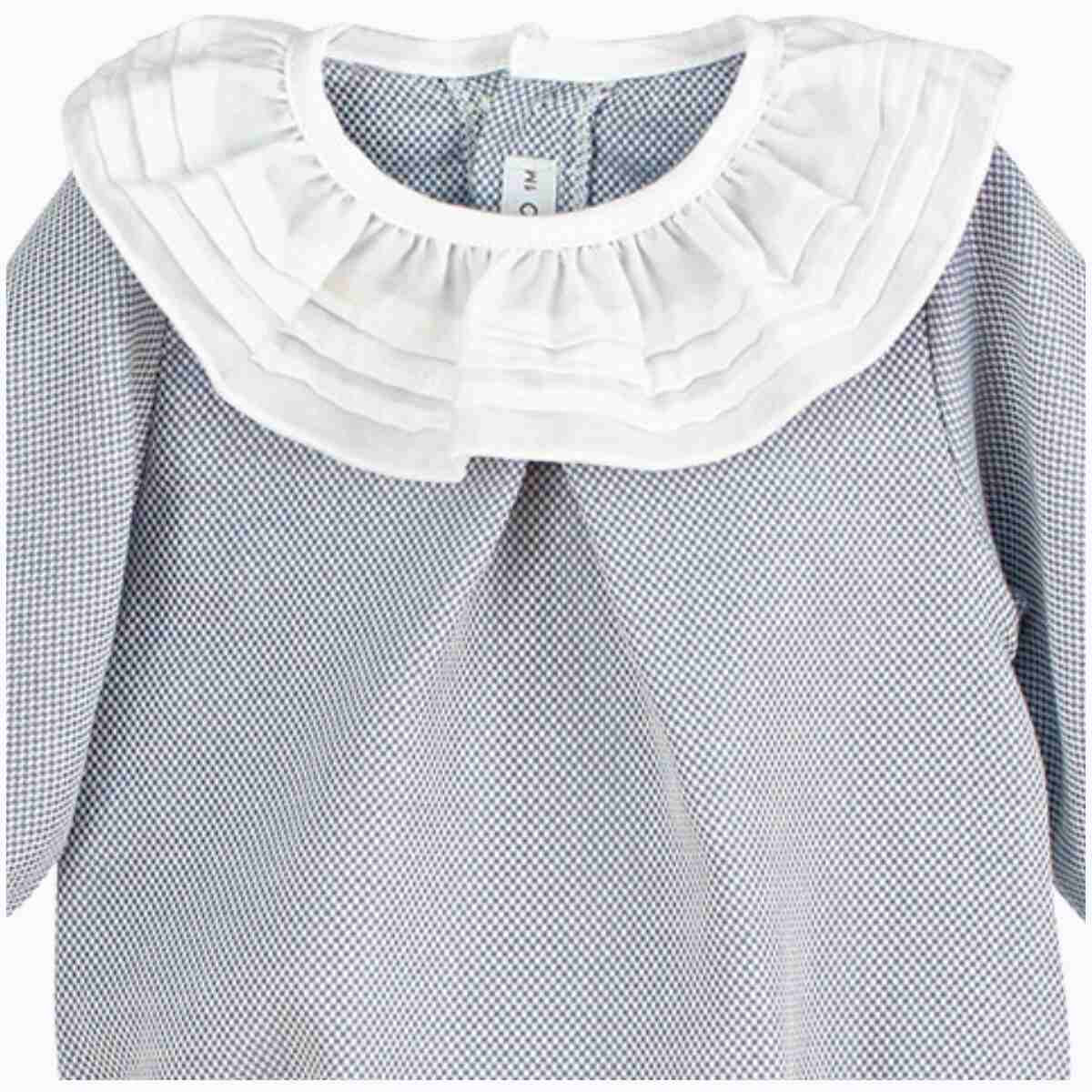 LONG SLEEVE WIDE FRILLED NECK OVERALL CALAMARO - 2