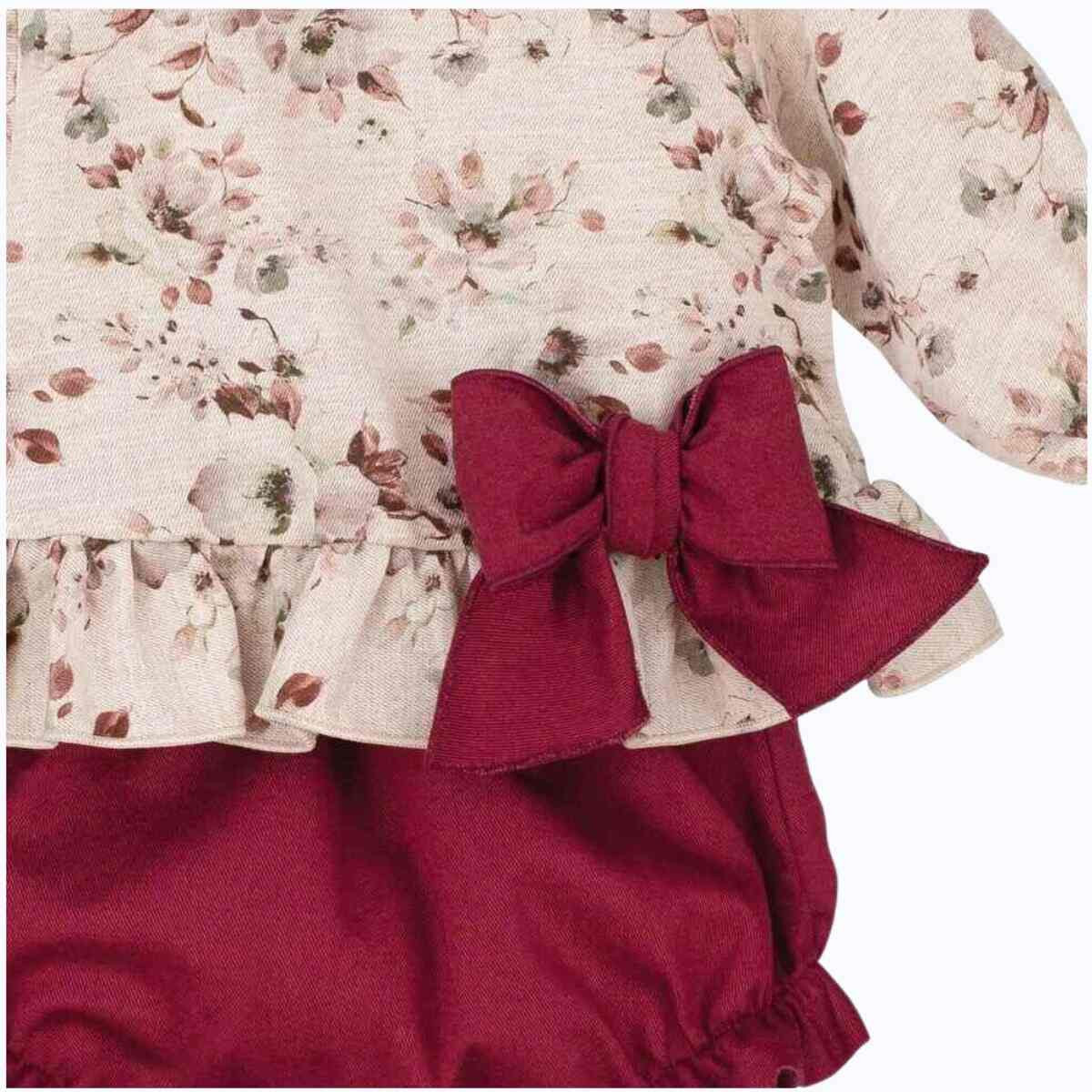 FLOWERY BOW BLOUSE AND KNICKER MENSA CALAMARO - 2