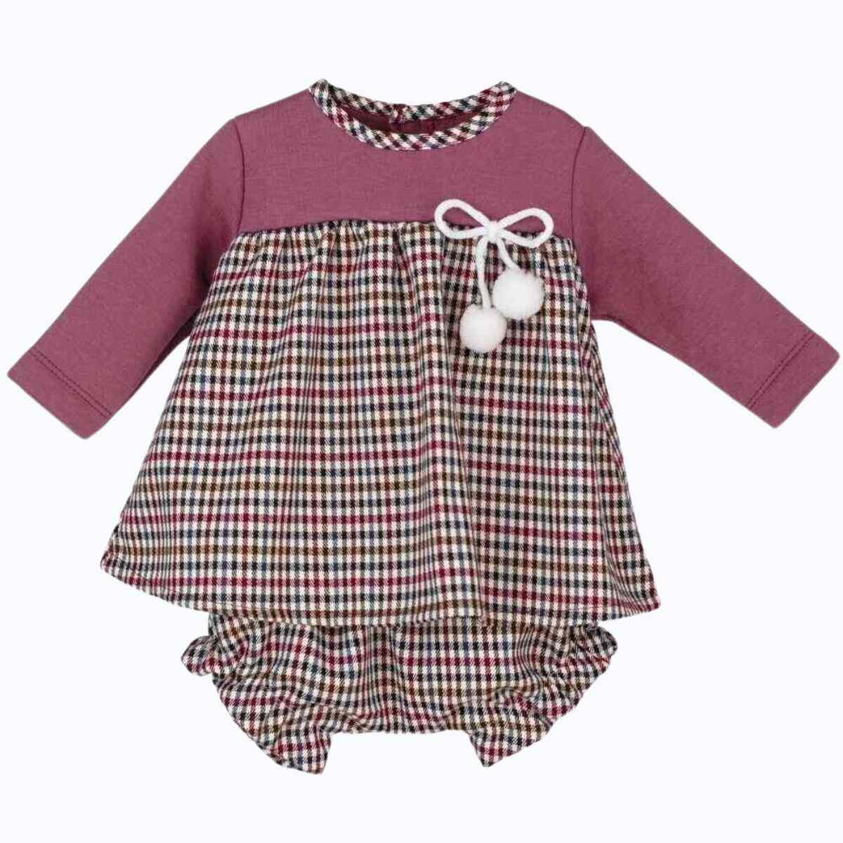 CHECKERED DRESS WITH POMPOM AND KNICKER CALAMARO - 1
