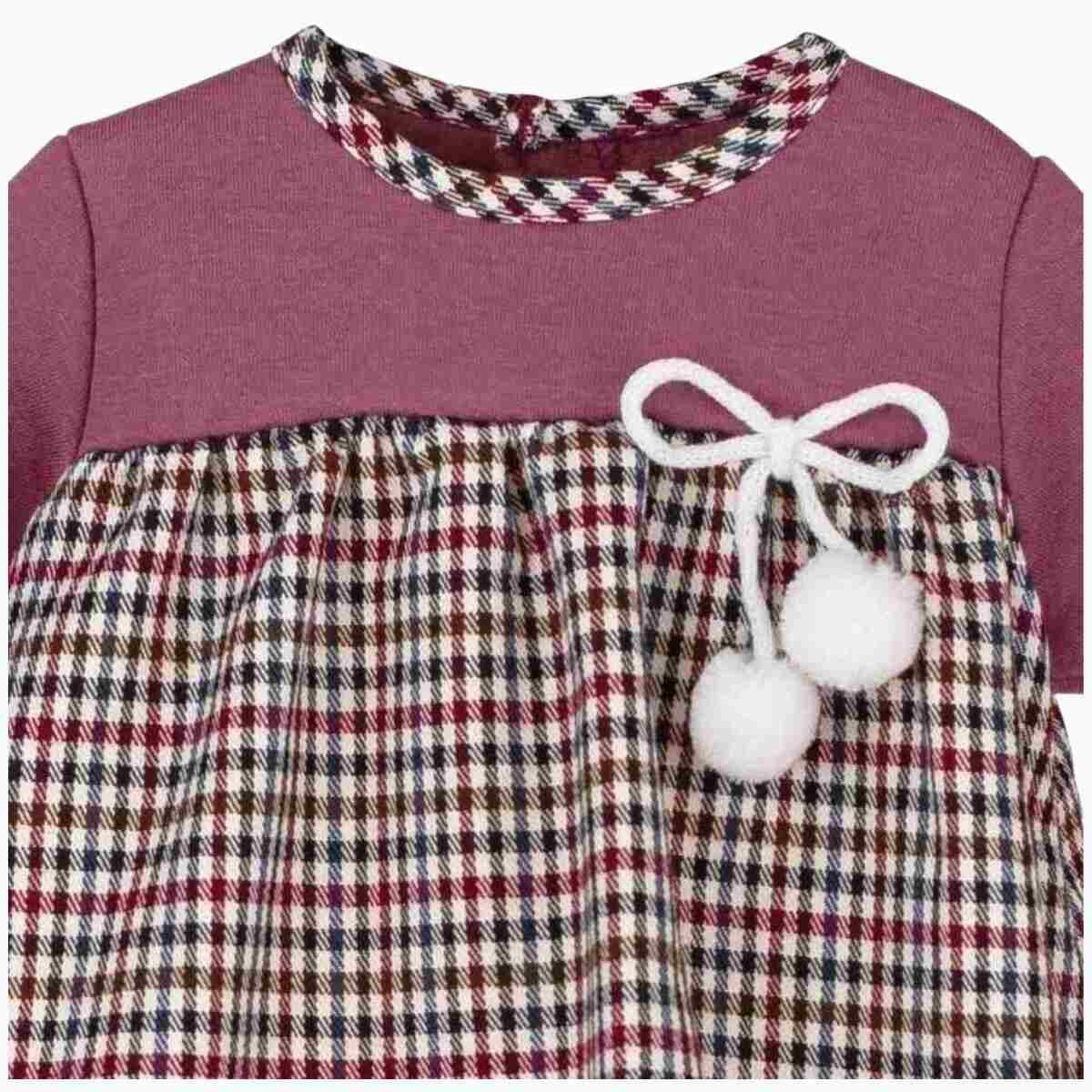 CHECKERED DRESS WITH POMPOM AND KNICKER CALAMARO - 2