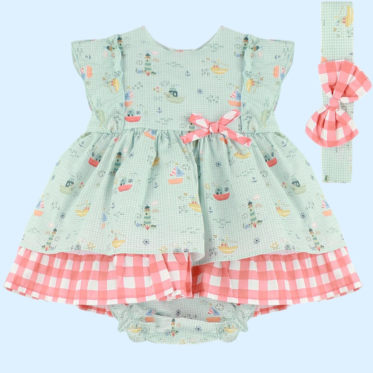 Jade Dress and Nappy Cover Faro BABYFERR - 1