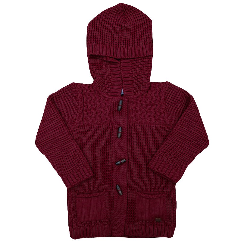 BOY´S KNITTED COAT WITH HOOD PECESA - 2