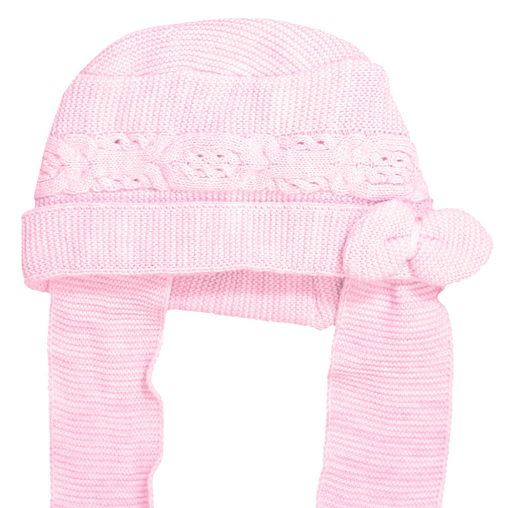 BABY HAT WITH SIDE BOW NAVARRO - 1