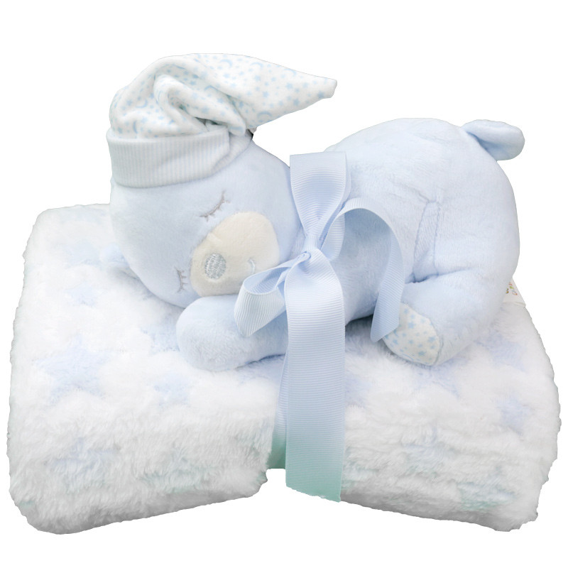 Blue Plush and Blanket Baby Set GAMBERRITOS - 1