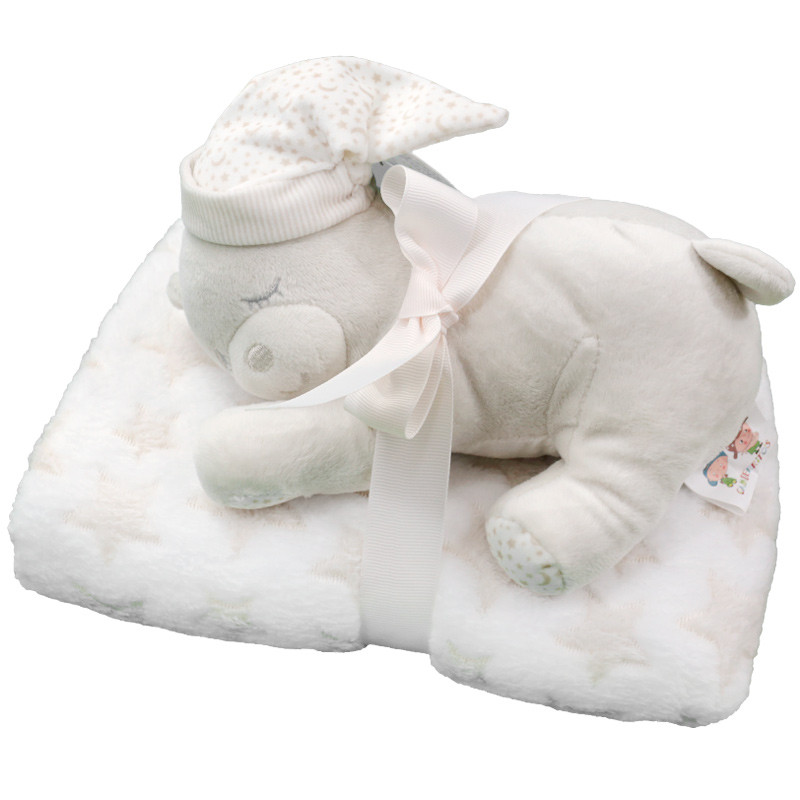 Beige Plush and Blanket Baby Set GAMBERRITOS - 1