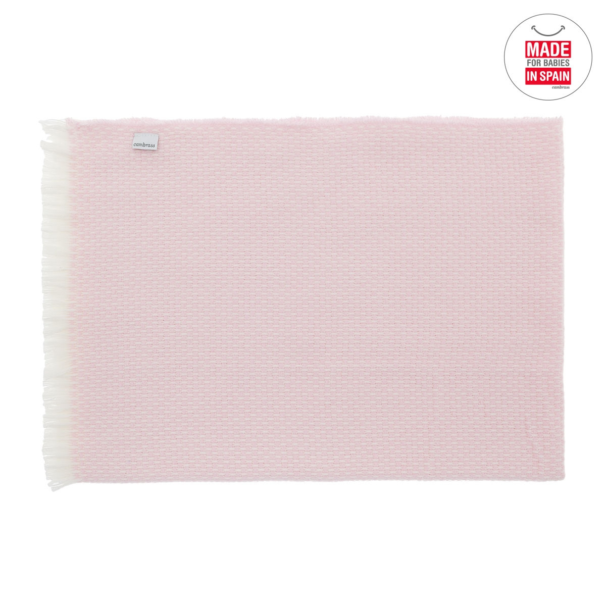 BLANKET PLAID BASIC PINK 75x110 CM CAMBRASS - 4