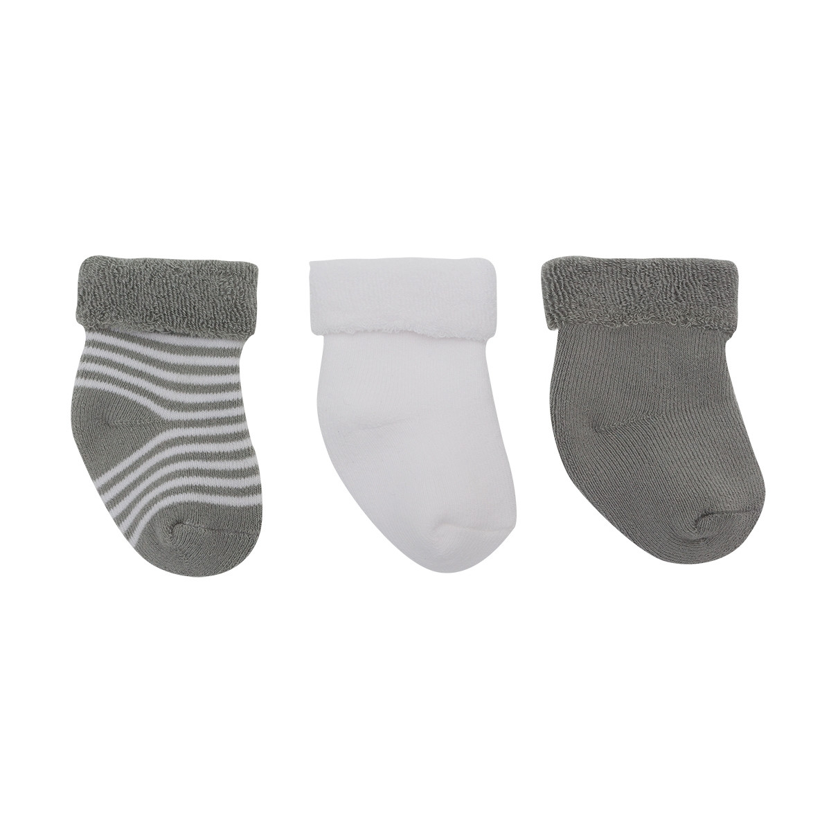 SET 3 SOCKS FOR BABY LISO GREY CAMBRASS - 1