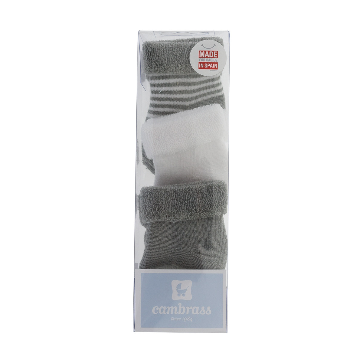 SET 3 SOCKS FOR BABY LISO GREY CAMBRASS - 2