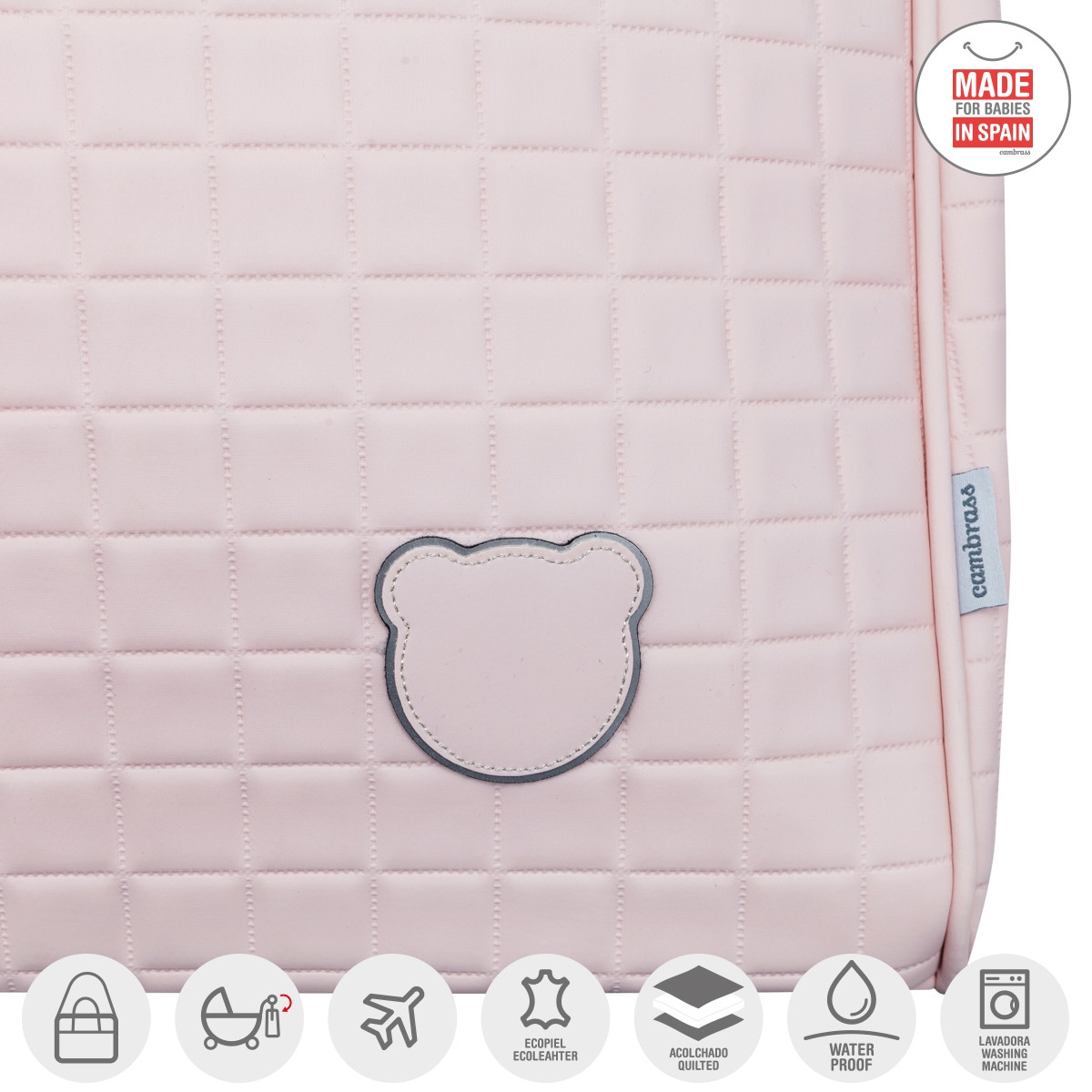 MATERNITY BAG GOFRE PINK 20x44x33 CM CAMBRASS - 4