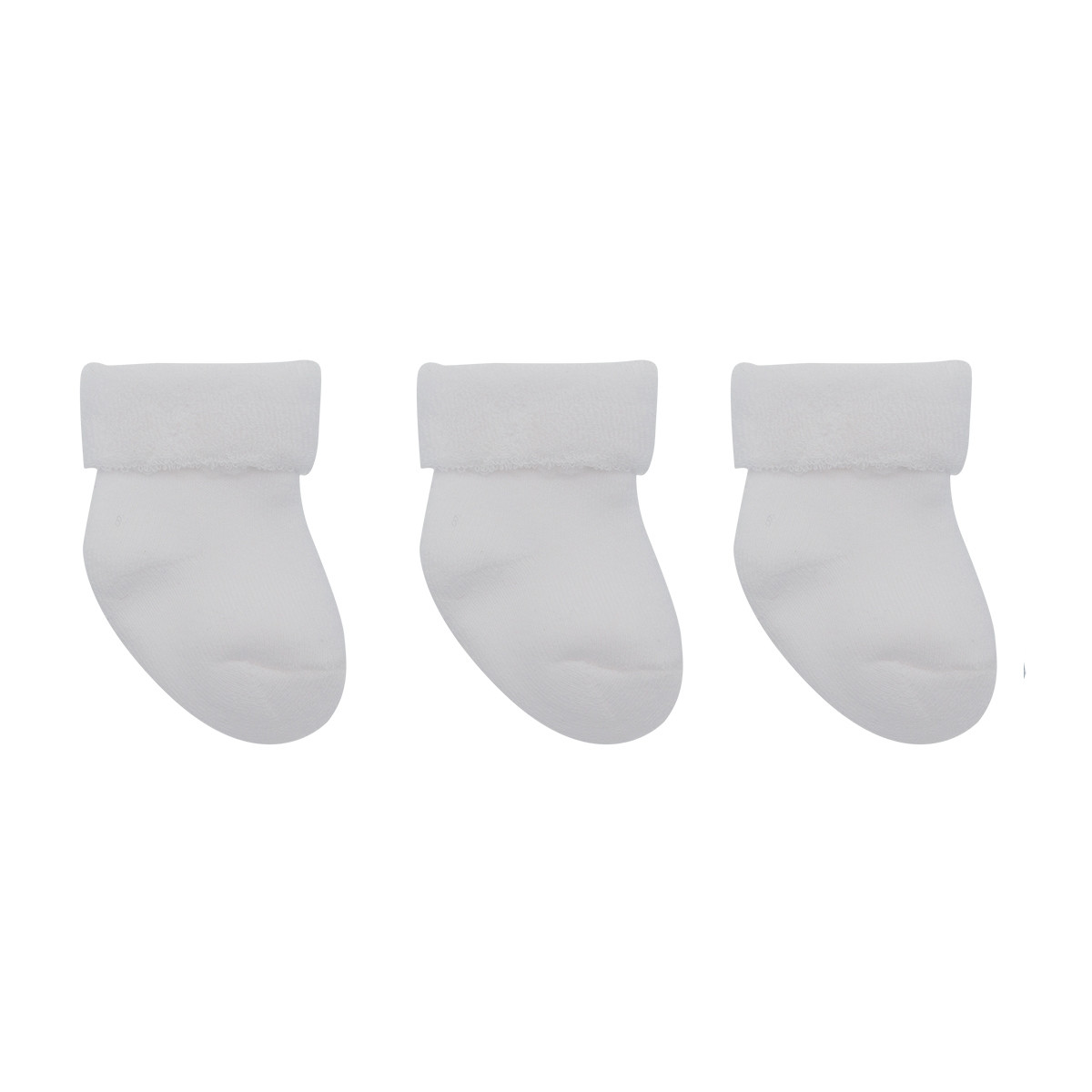 SET 3 SOCKS FOR BABY LISO WHITE CAMBRASS - 1