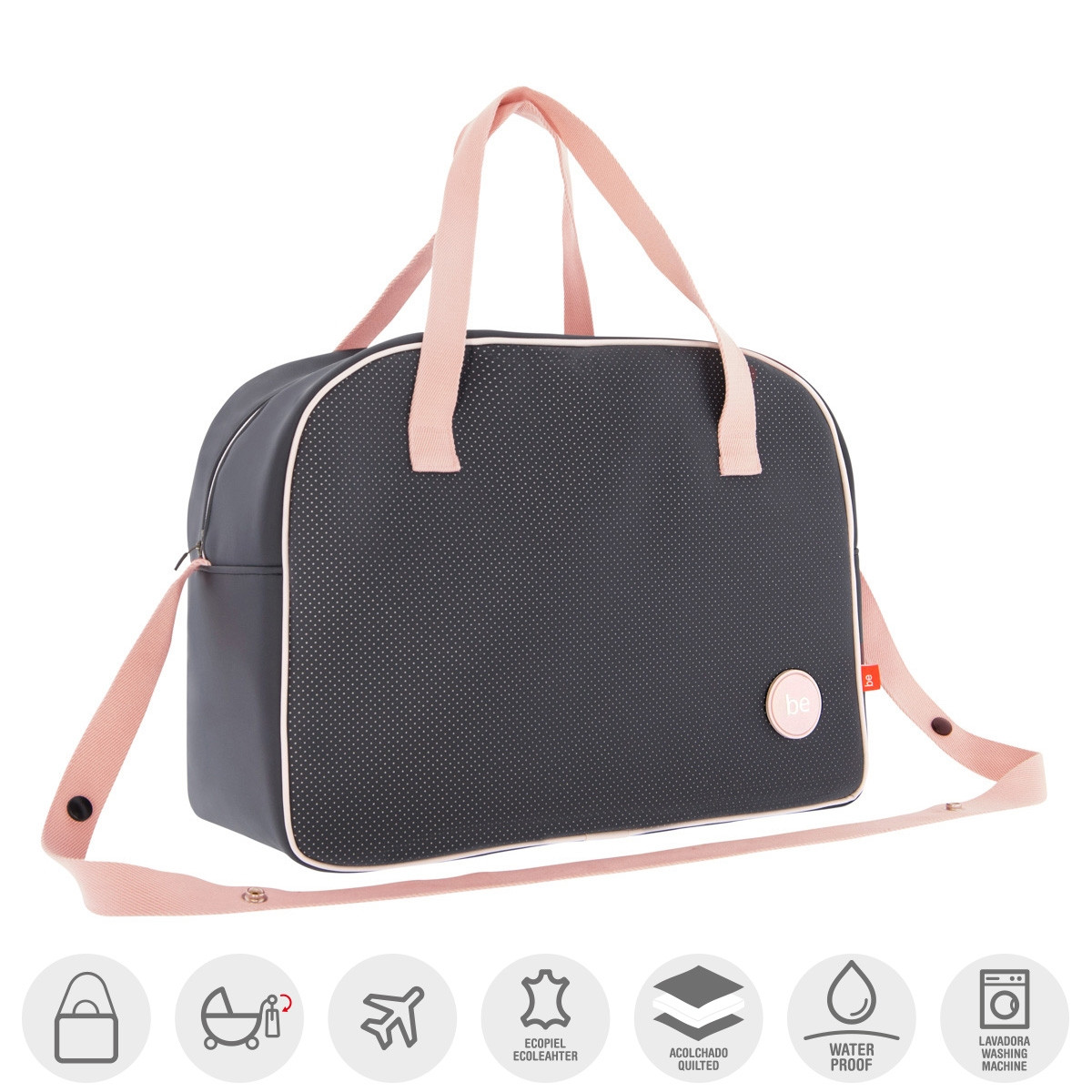 MATERNITY BAG PROME URBANY PINK 18x44x33 CM CAMBRASS - 1