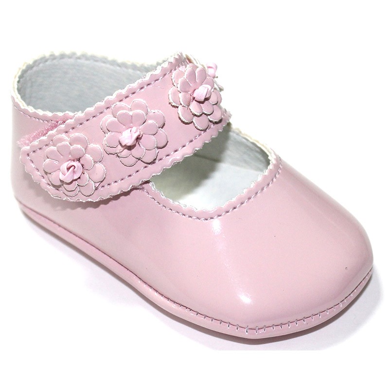 BABY SHOES CHAROL FLOWER STRAP  - 1