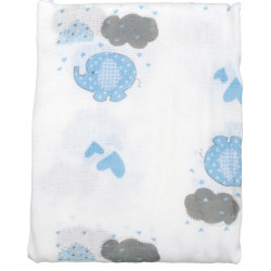 Elephant and Clouds Muslin Gauze GAMBERRITOS - 1