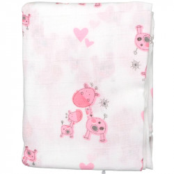 Pink Muslin Gauze Giraffes GAMBERRITOS - 1