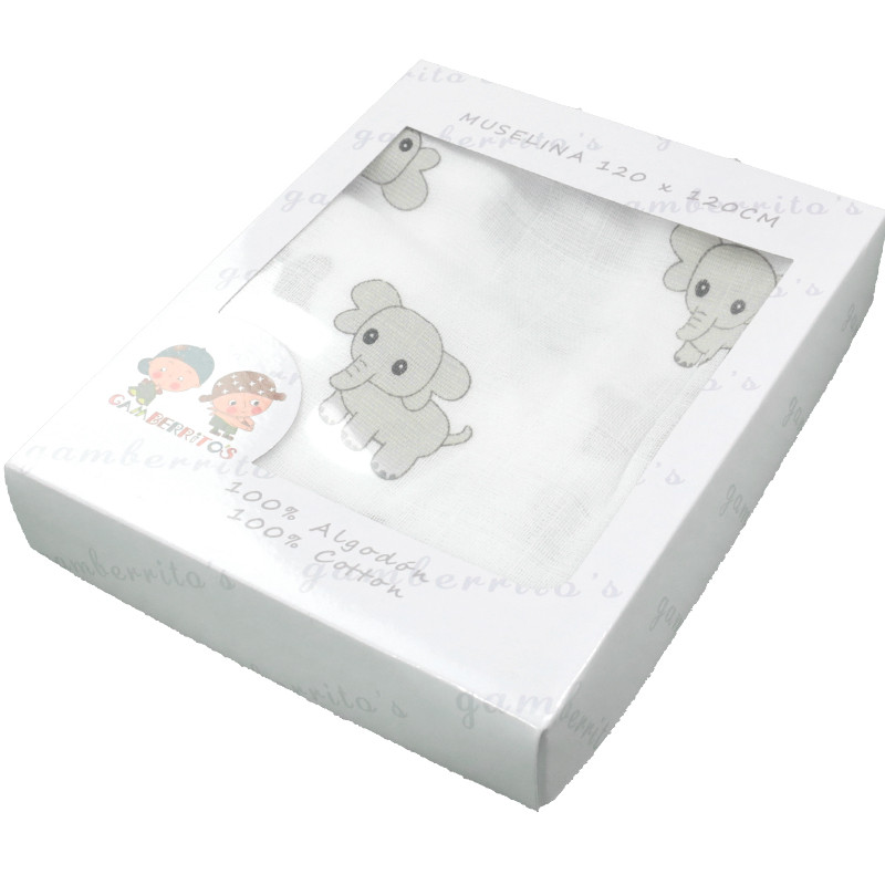 Gray Muslin Gauze Elephants GAMBERRITOS - 2