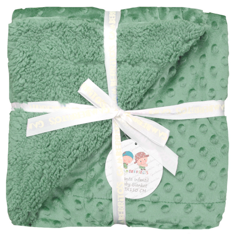 Green Sheepskin Blanket Topitos Colour 80x110cm GAMBERRITOS - 1