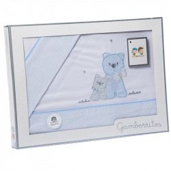 SET OF SHEETS 3 PZS DOGS BLUE TIE GAMBERRITOS - 1