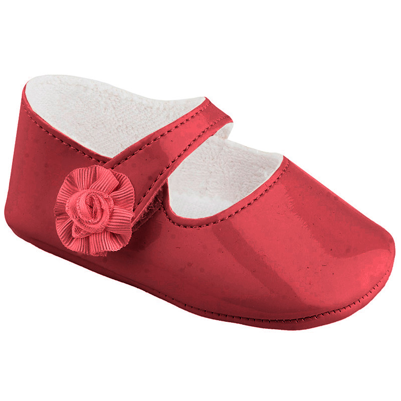 PRAM SHOES IN PATENT FLOWER FLOATING DECOR CUQUITO - 2