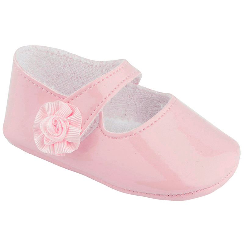 PRAM SHOES IN PATENT FLOWER FLOATING DECOR CUQUITO - 3
