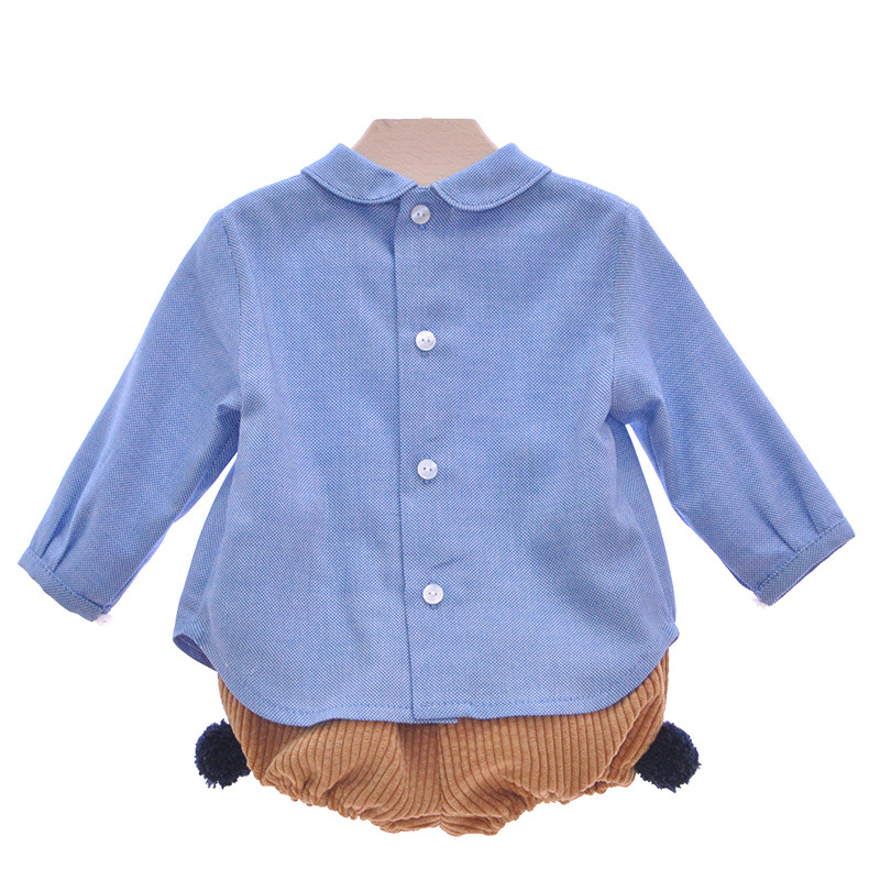 BOYS BUTTONED SHIRT AND POMPOM JAM PANTS DELSUR - 3