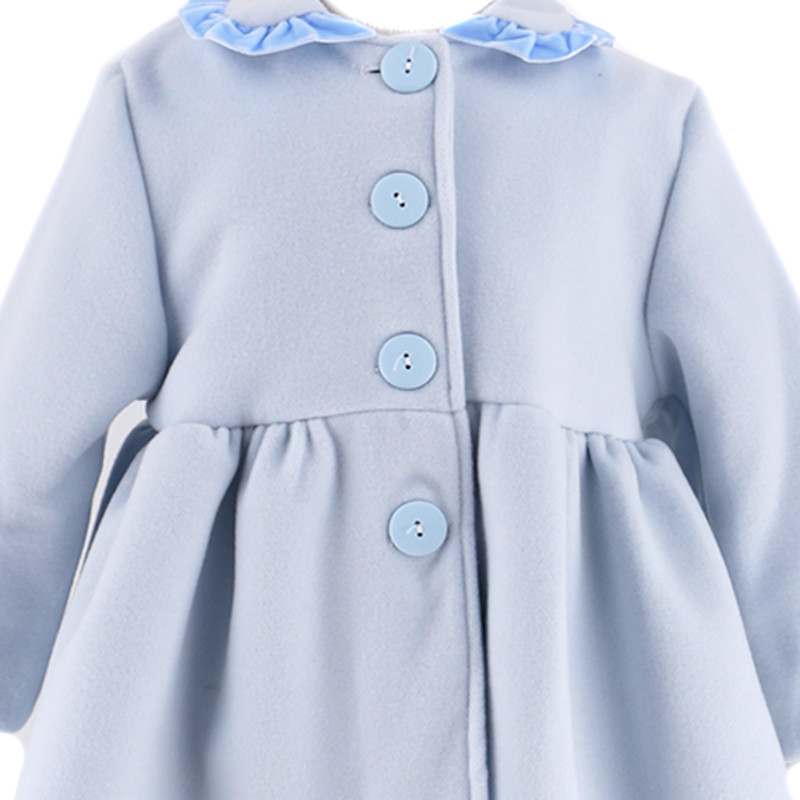 CLOTH BUTTONED COAT WITH BOW AT THE BACK DULCE DE FRESA - 3