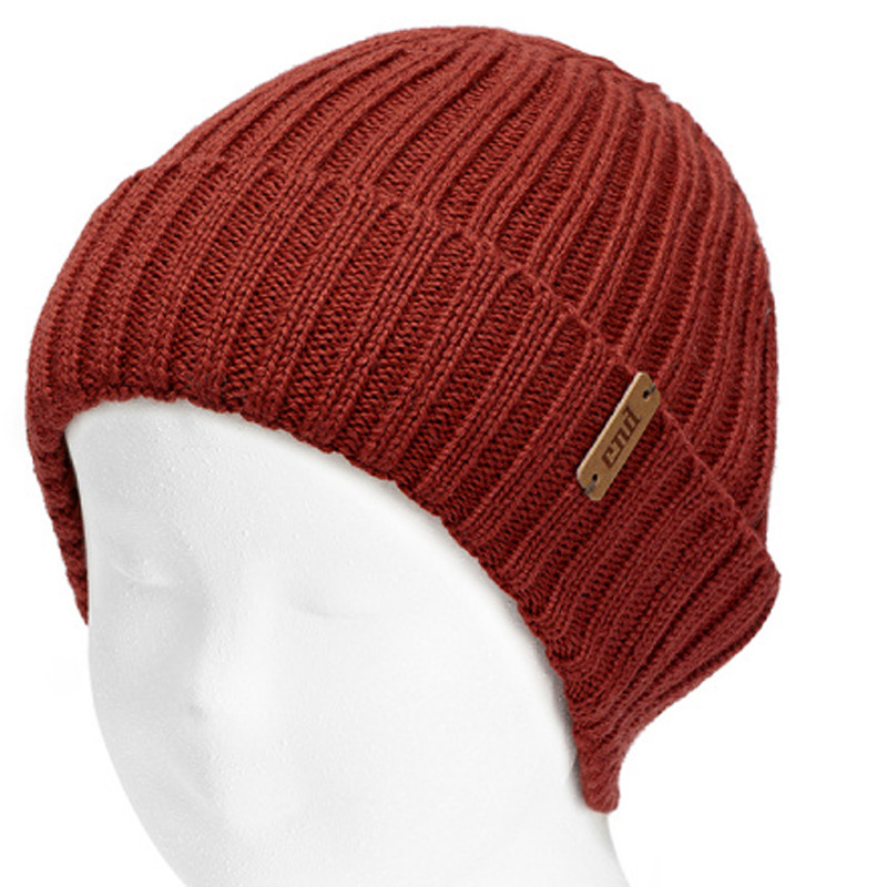 MERINO WOOL-BLEND FOLD-OVER RIBBED BEANIE CONDOR - 3