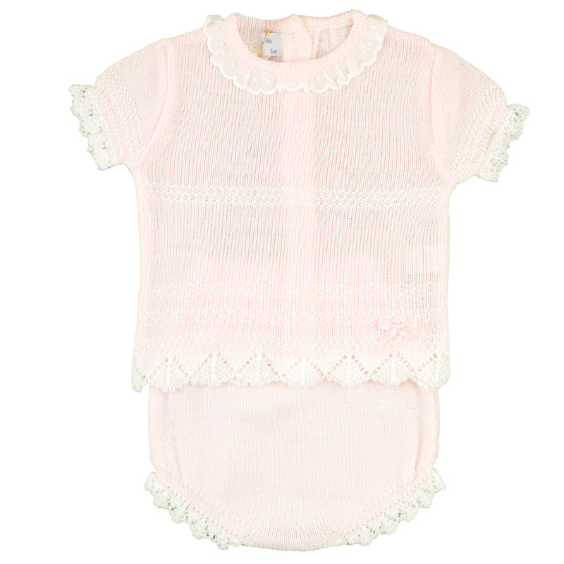 BABY GIRLS BLOUSE AND NAPPY COVER DULCE DE FRESA - 1