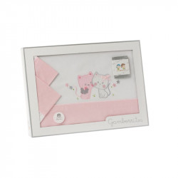 PINK 3 BED SHEETS SET KITTENS GAMBERRITOS - 1