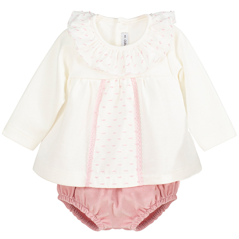 GIRLS FRILLED NECK BLOUSE AND KNICKERS CALAMARO - 1