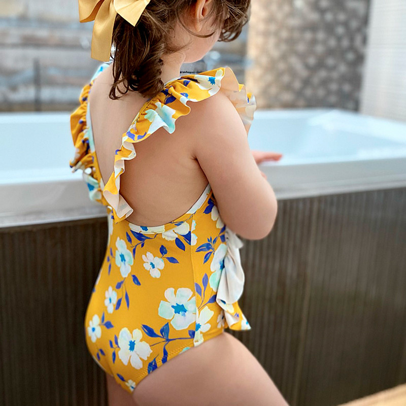 Sunny Summer UPF 50 vertical flounce swimsuit CONDOR - 1