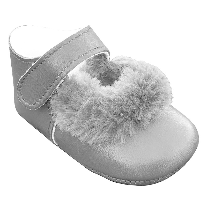 BABY GIRLS LEATHER FUR SHOES CUQUITO - 2