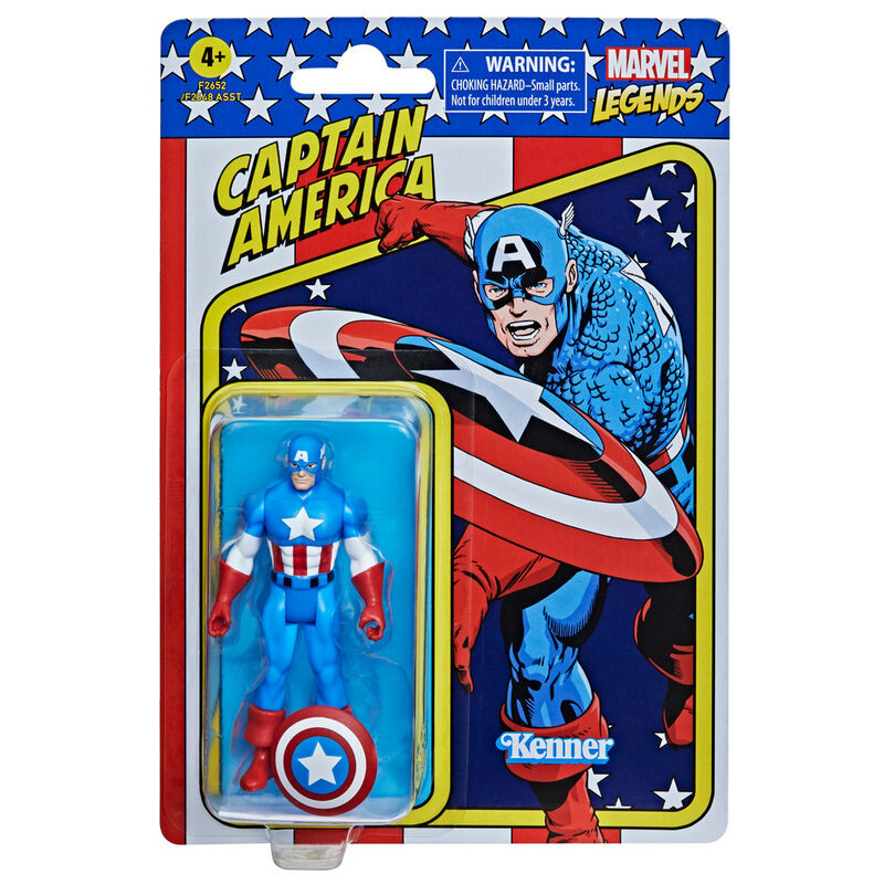 Figura Retro Capitan America Marvel 9,5cm HASBRO - 3