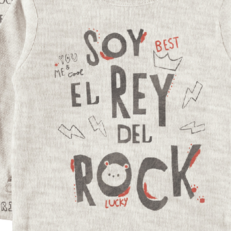 PACK 2 BODYS NIÑO "SOY EL REY DEL ROCK" YATSI - 4