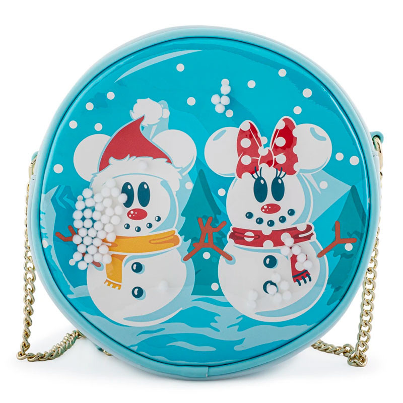 Bolso Snowman Mickey Minnie Snow Globe Loungefly