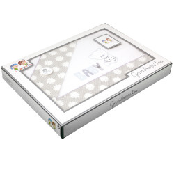 Cot Sheet Set 3 Pieces Baby Bear Gray GAMBERRITOS - 1