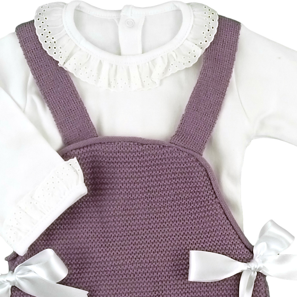 BABY BLOUSE VEST AND TWO SIDE BOWS ROMPER  - 12