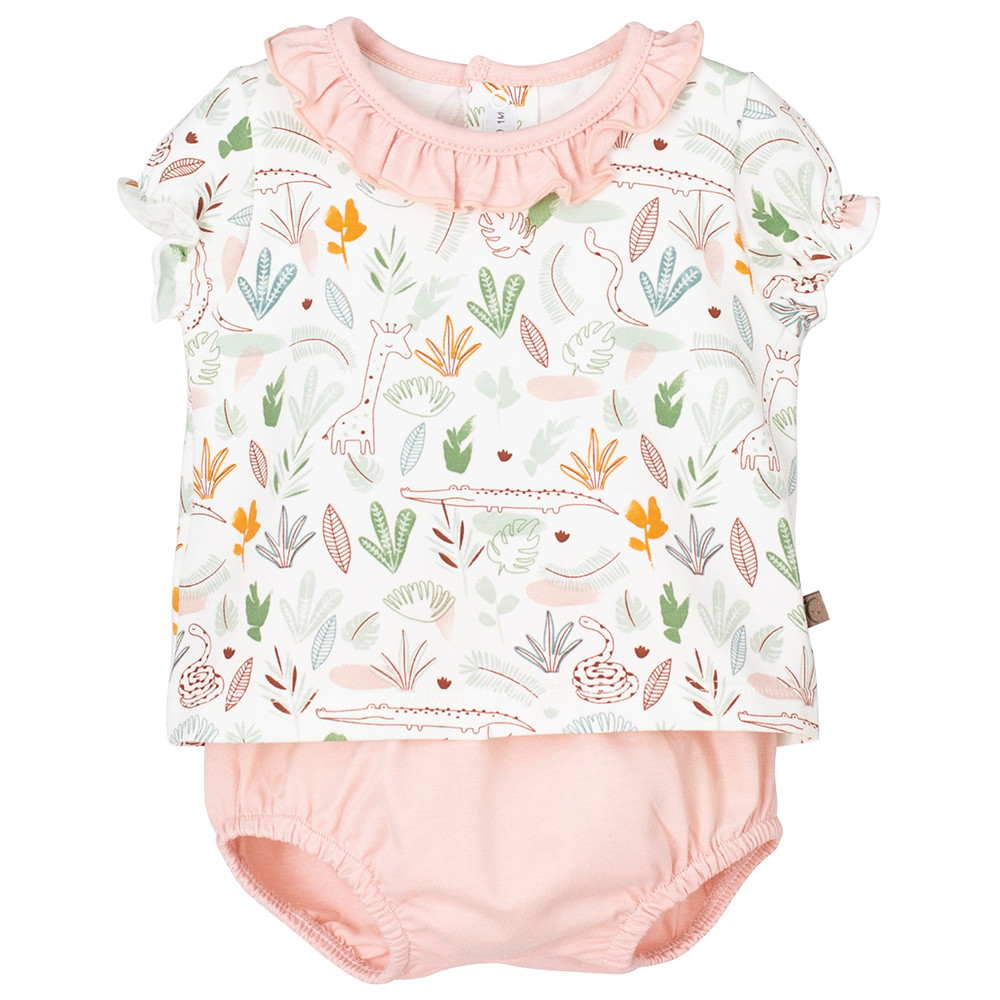 PLANTS PRINTED TOP AND NAPPY COVER CALAMARO - 2