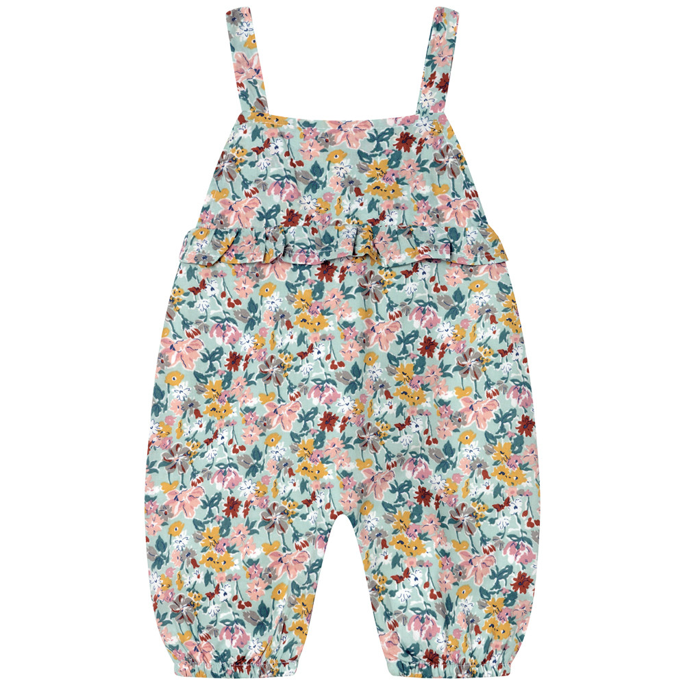 GIRLS STRAP MULTI TINY FLOWER PRINT OVERALL YATSI - 2