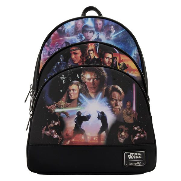 Loungefly Star Wars Trilogy 2 Triple Pocket Mini Backpack LOUNGEFLY - 1
