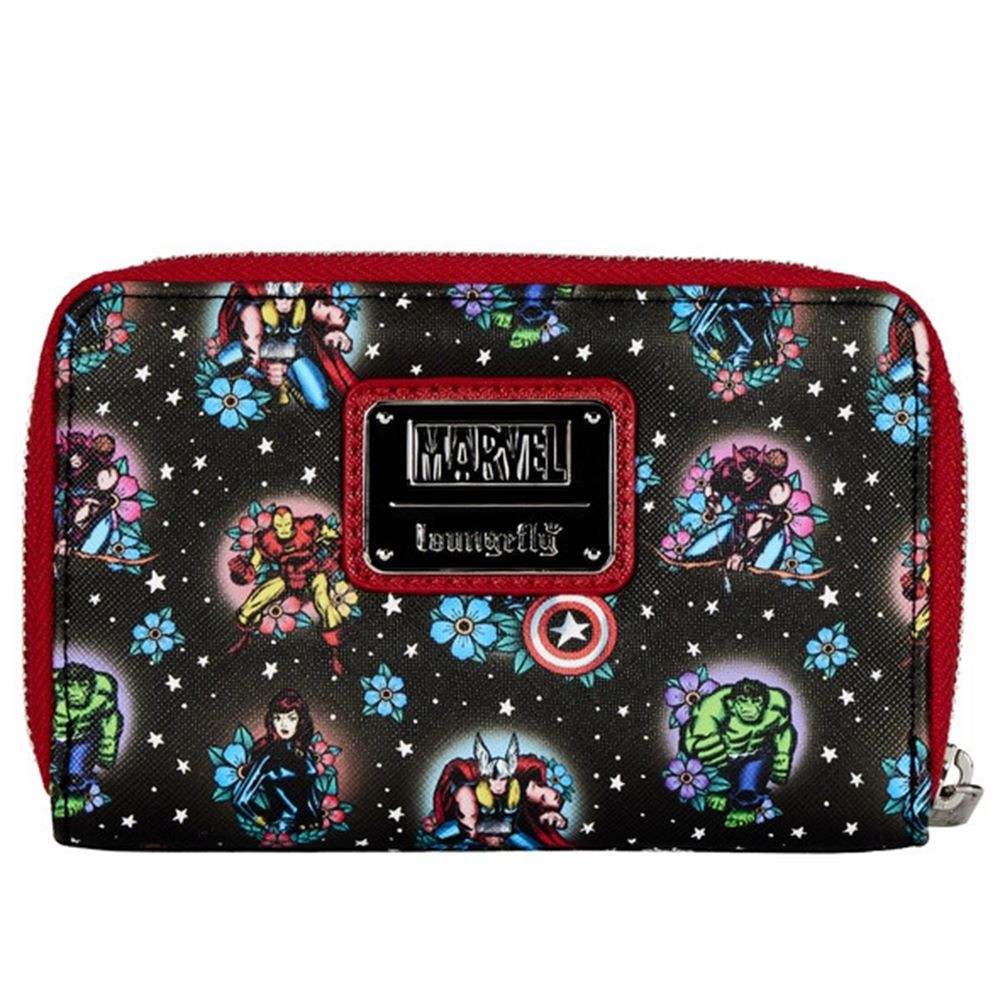 Loungefly Marvel Avengers Tattoo Zip Around Wallet LOUNGEFLY - 1