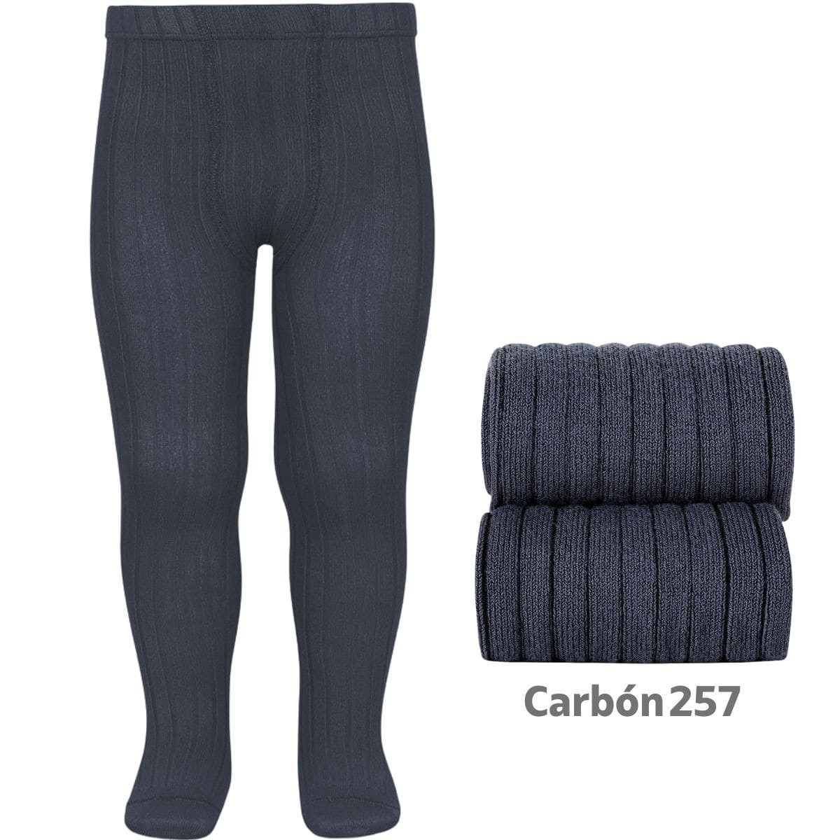 WIDE-RIB CLASSIC TIGHTS 20161 COAL 257 CONDOR - 1