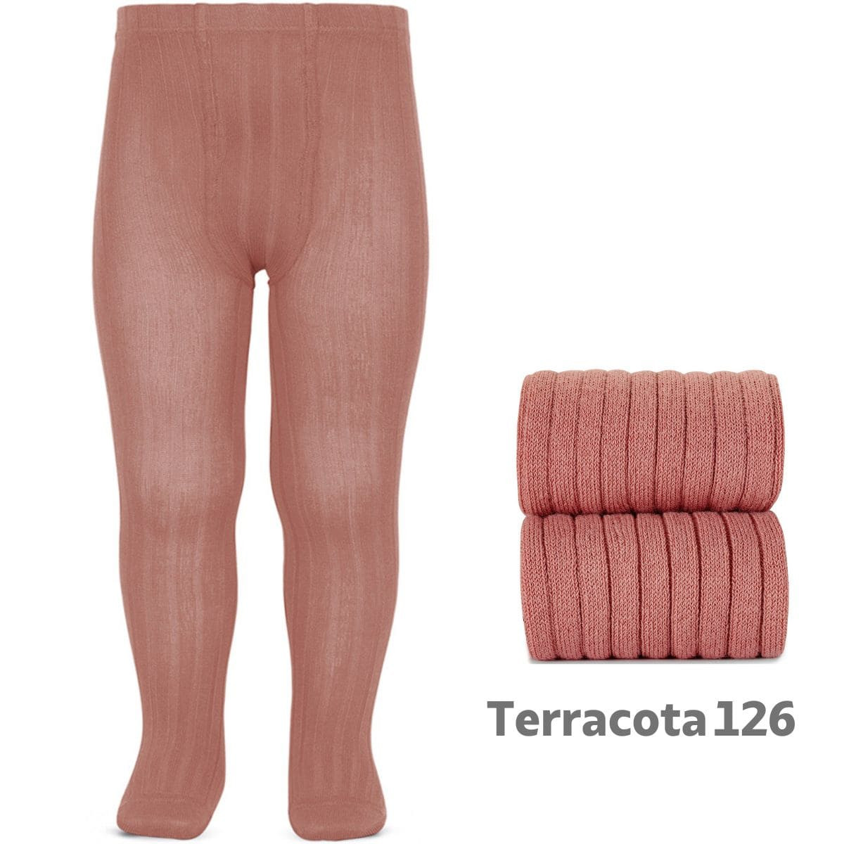 WIDE-RIB CLASSIC TIGHTS 20161 TERRACOTA 126 CONDOR - 1