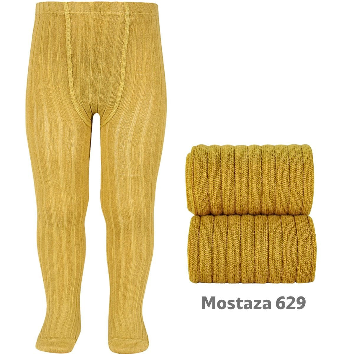 WIDE-RIB CLASSIC TIGHTS 20161 MUSTARD 629 CONDOR - 1