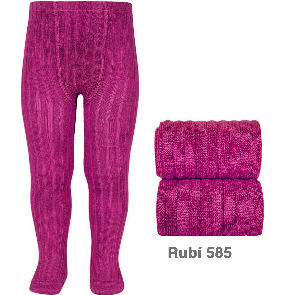 WIDE-RIB CLASSIC TIGHTS 20161 RUBY 585 CONDOR - 1