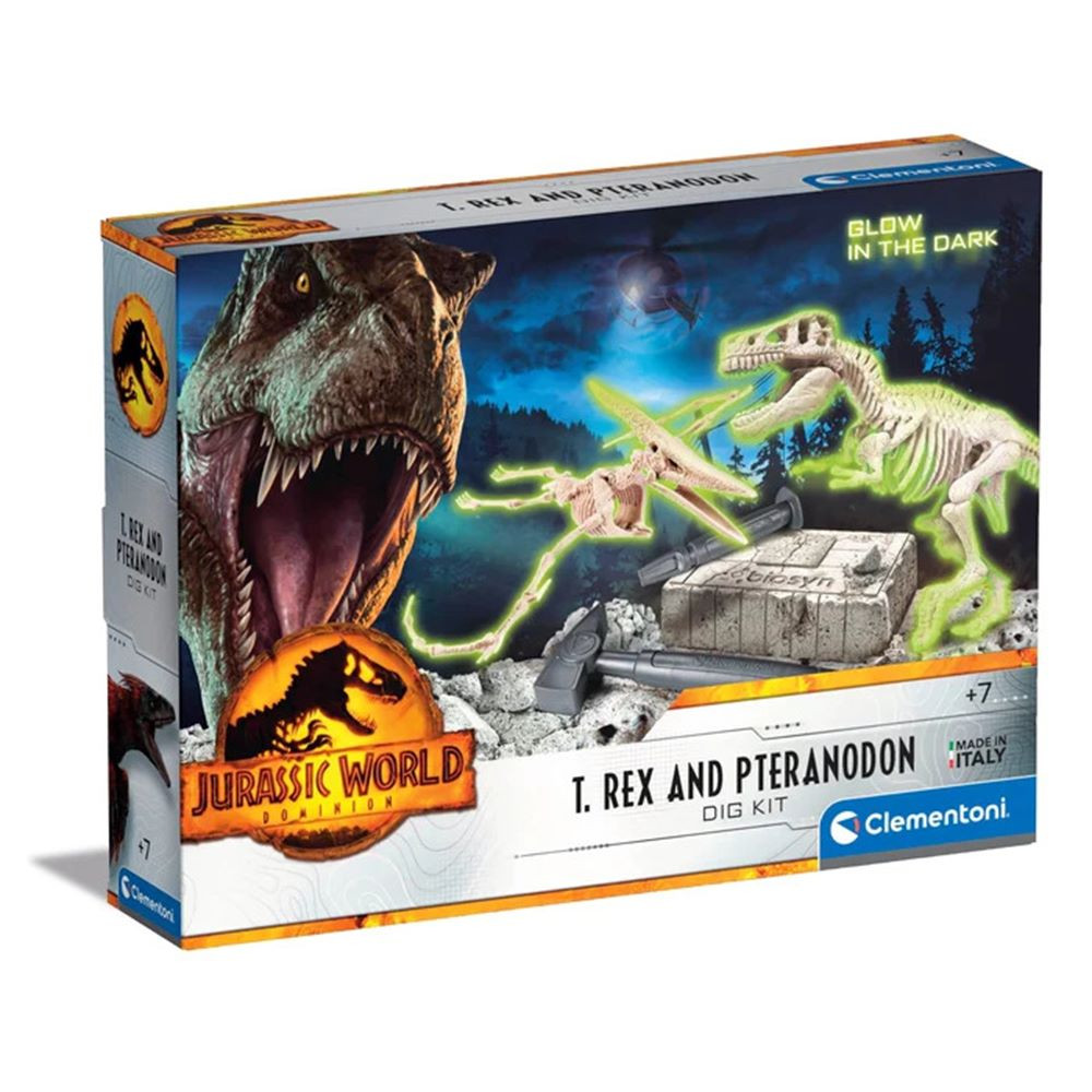 Kit de Excavación T-Rex y Pteranodon Jurassic World CLEMENTONI - 1